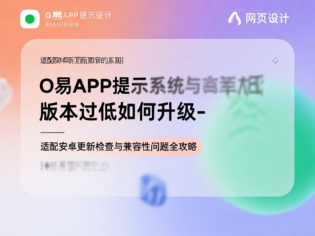 O易APP系统版本过低提示界面
